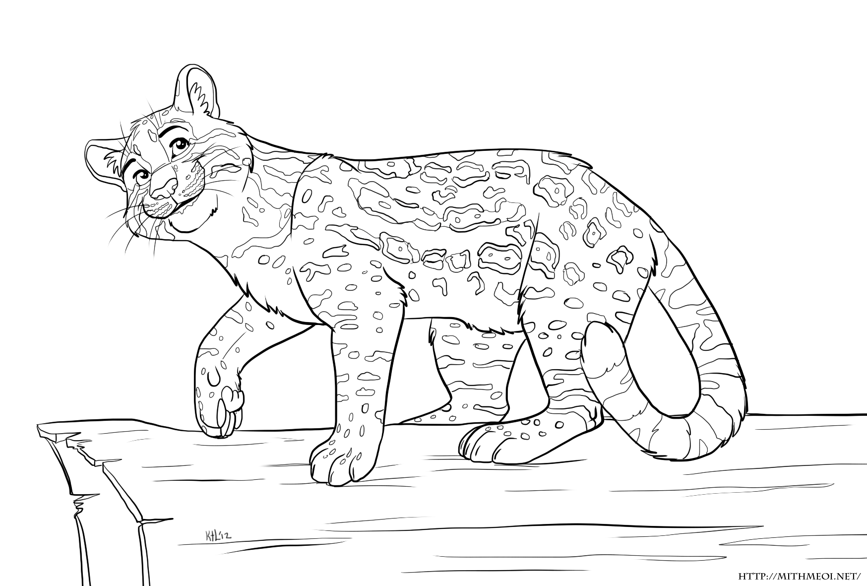 Ocelot Coloring Sheets Coloring Pages