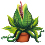 Audrey II, painted for poster and billboard use. Audrey II painted