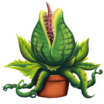 Audrey II, painted for poster and billboard use. Audrey II painted