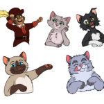 Various cats from the series. Various Cats